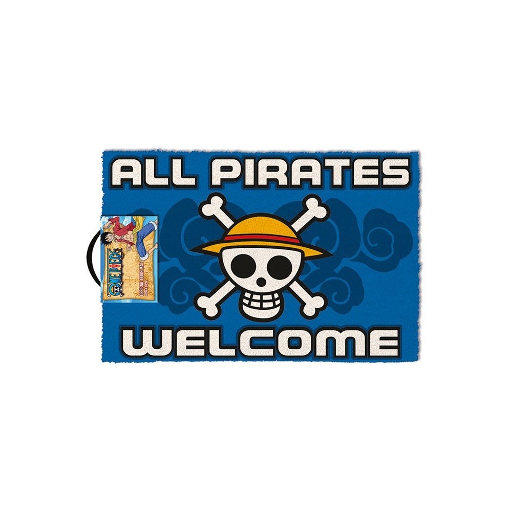 ONE PIECE ALL PIRATES WELCOME DOORMAT ZERBINO TAPPETINO PYRAMID INTERNATIONAL