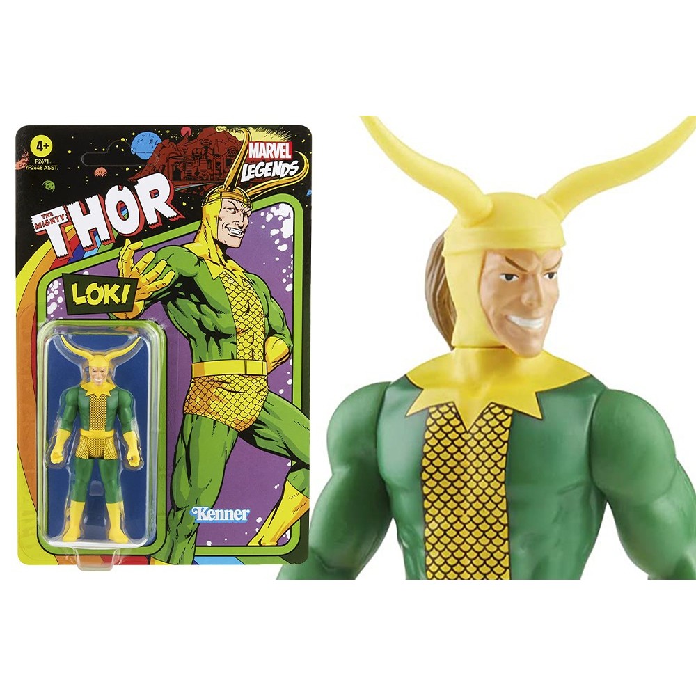 MARVEL LEGENDS RETRO COLLECTION LOKI ACTION FIGURE HASBRO