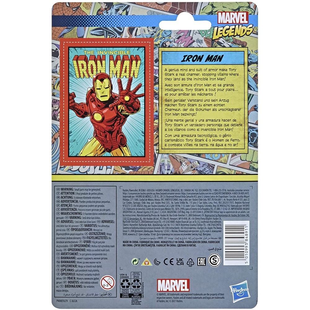 MARVEL LEGENDS RETRO COLLECTION IRON MAN ACTION FIGURE HASBRO