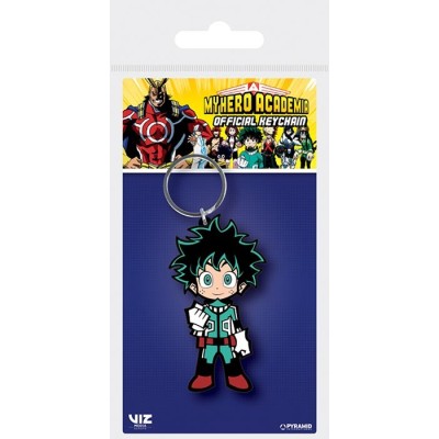 MY HERO ACADEMIA IZUKU MIDORIYA RUBBER KEYCHAIN PORTACHIAVI IN GOMMA PYRAMID INTERNATIONAL