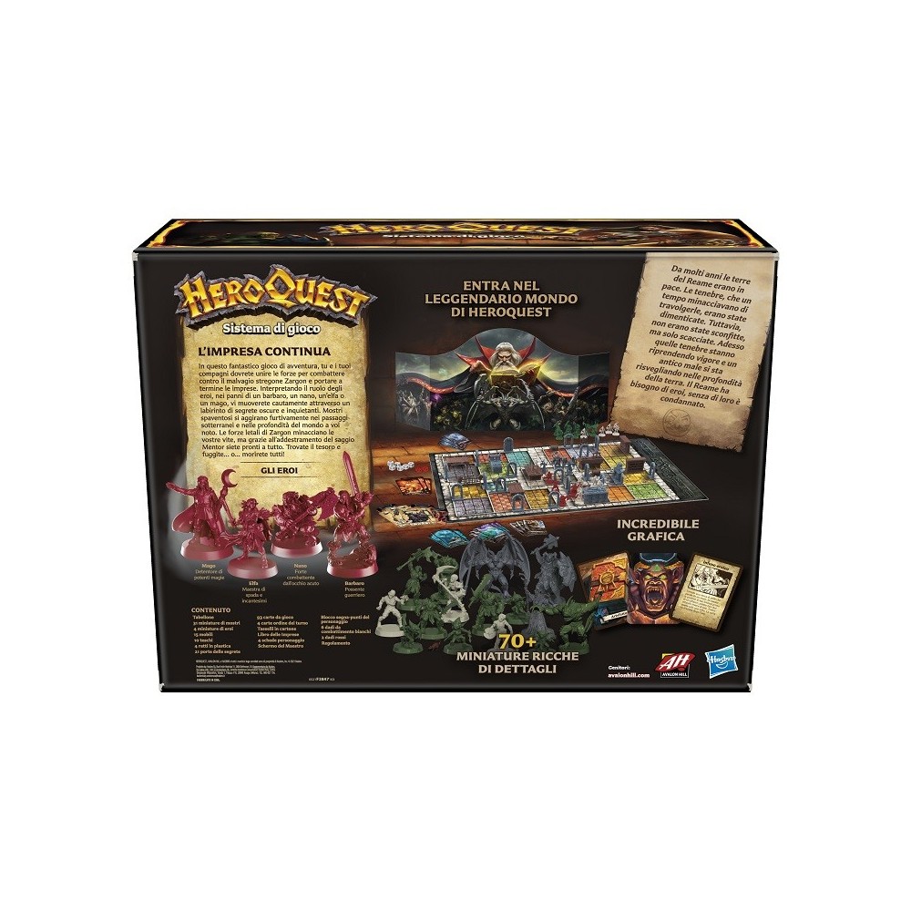 HEROQUEST EDIZIONE ITALIANA BOARDGAME GIOCO DA TAVOLO HASBRO