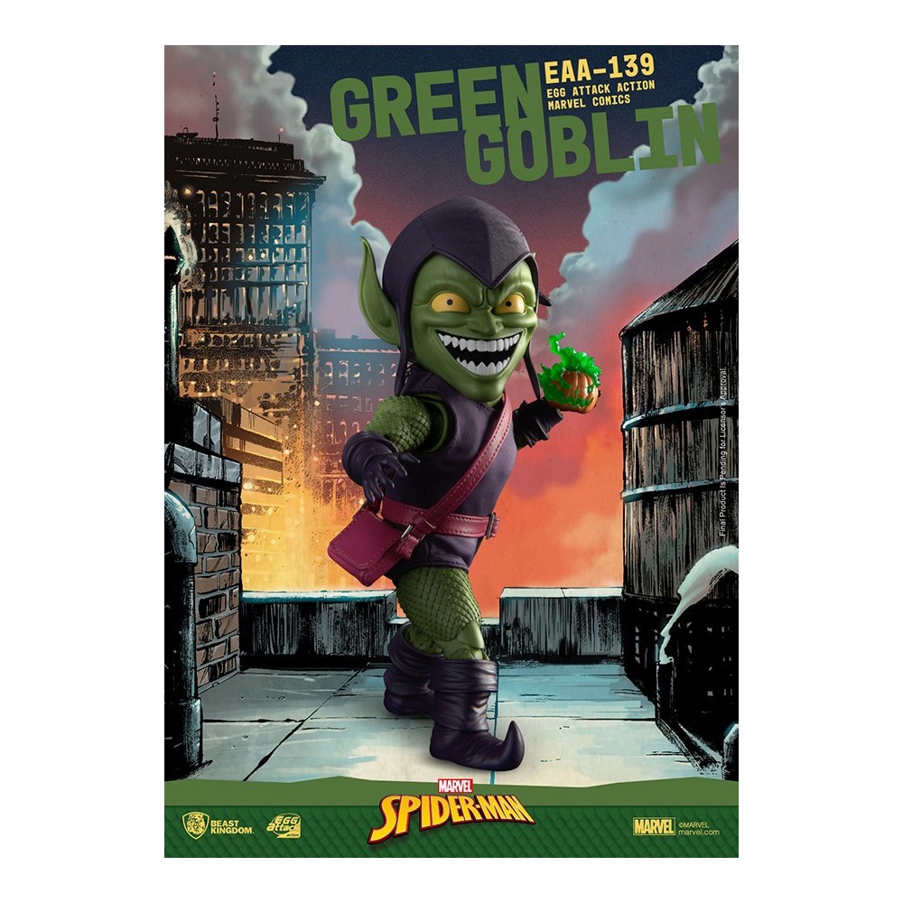 MARVEL COMICS SPIDER-MAN GREEN GOBLIN EGG ATTACK ACTION FIGURE BEAST KINGDOM