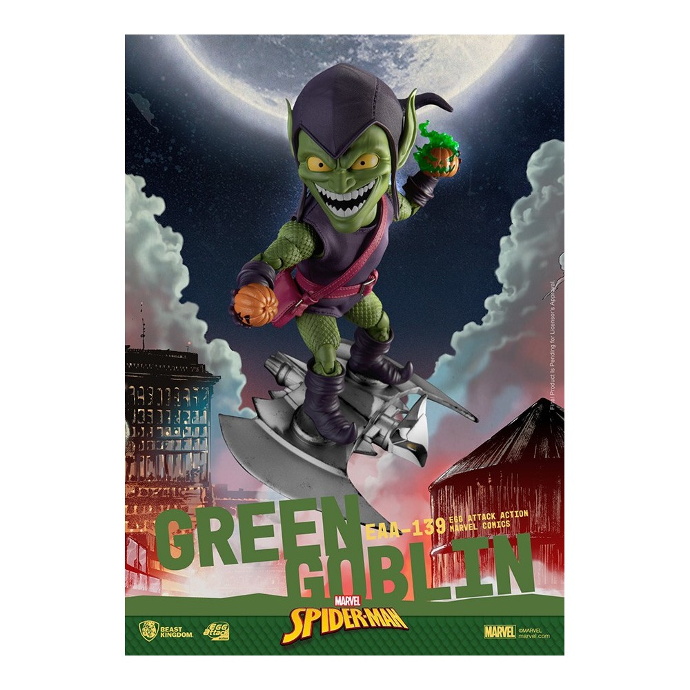 MARVEL COMICS SPIDER-MAN GREEN GOBLIN EGG ATTACK ACTION FIGURE BEAST KINGDOM