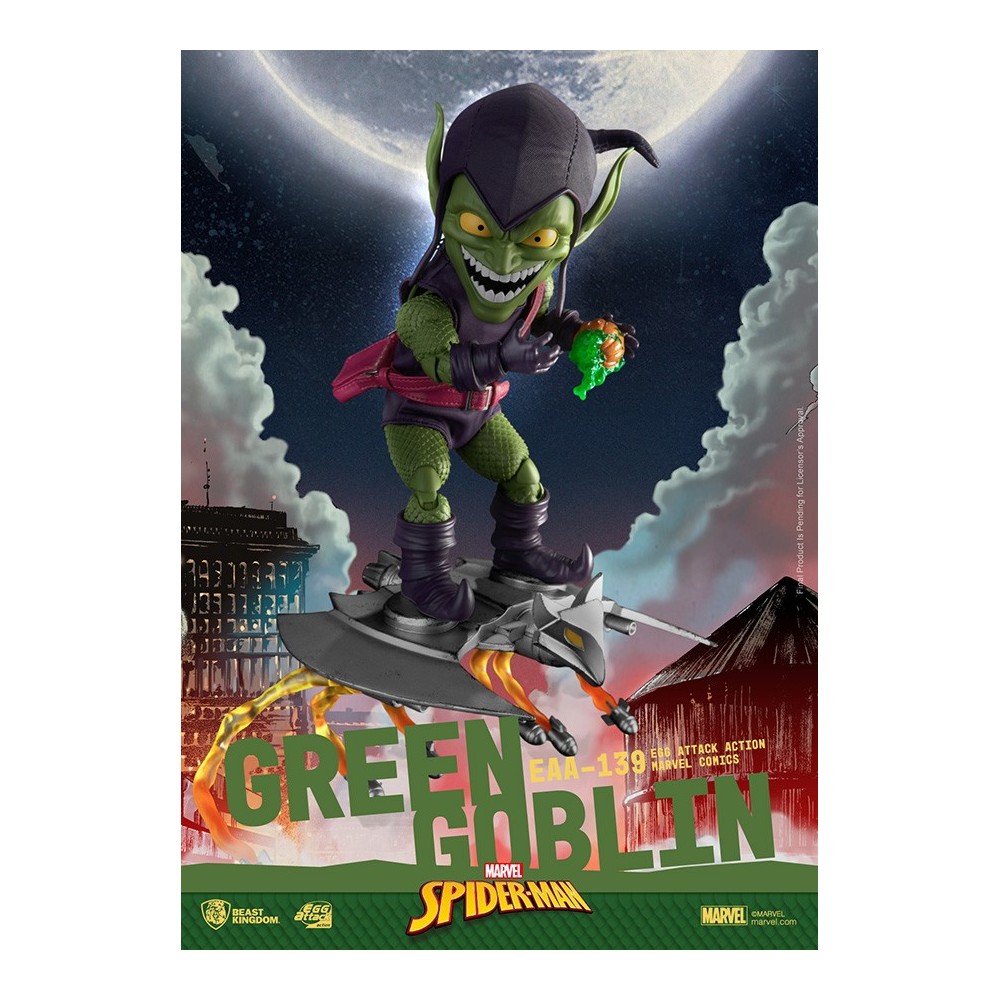 MARVEL COMICS SPIDER-MAN GREEN GOBLIN EGG ATTACK ACTION FIGURE BEAST KINGDOM
