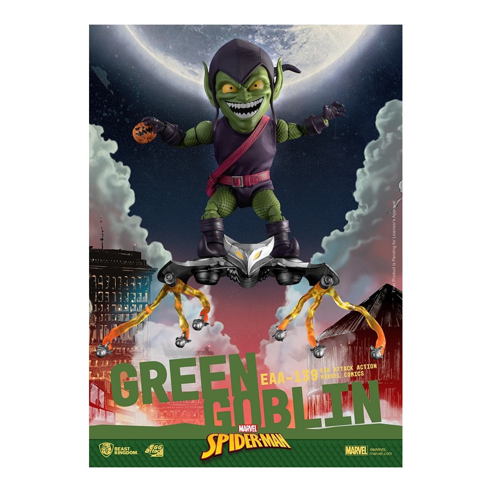 MARVEL COMICS SPIDER-MAN GREEN GOBLIN EGG ATTACK ACTION FIGURE BEAST KINGDOM