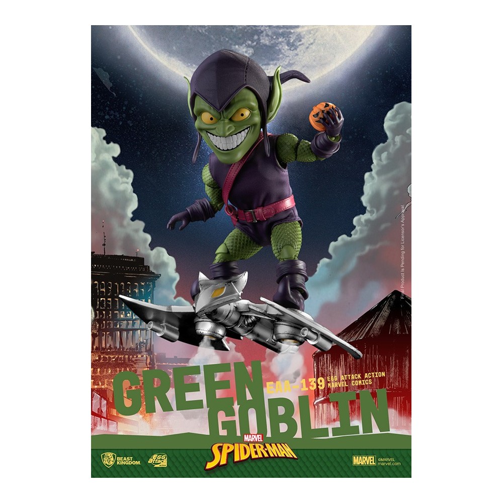 MARVEL COMICS SPIDER-MAN GREEN GOBLIN EGG ATTACK ACTION FIGURE BEAST KINGDOM