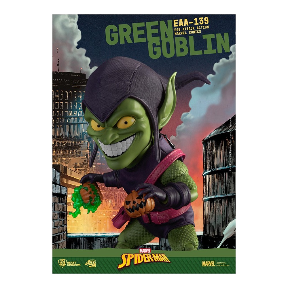 MARVEL COMICS SPIDER-MAN GREEN GOBLIN EGG ATTACK ACTION FIGURE BEAST KINGDOM