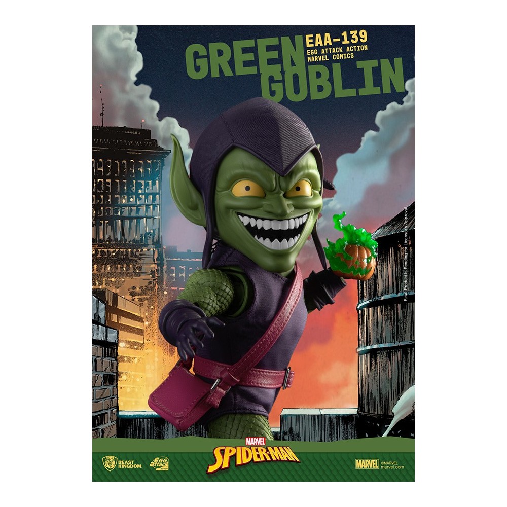 MARVEL COMICS SPIDER-MAN GREEN GOBLIN EGG ATTACK ACTION FIGURE BEAST KINGDOM