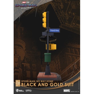 D-STAGE SPIDER-MAN NO WAY HOME BLACK AND GOLD SUIT STATUA FIGURE DIORAMA BEAST KINGDOM