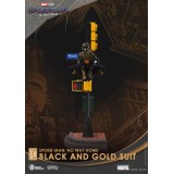 D-STAGE SPIDER-MAN NO WAY HOME BLACK AND GOLD SUIT STATUA FIGURE DIORAMA BEAST KINGDOM