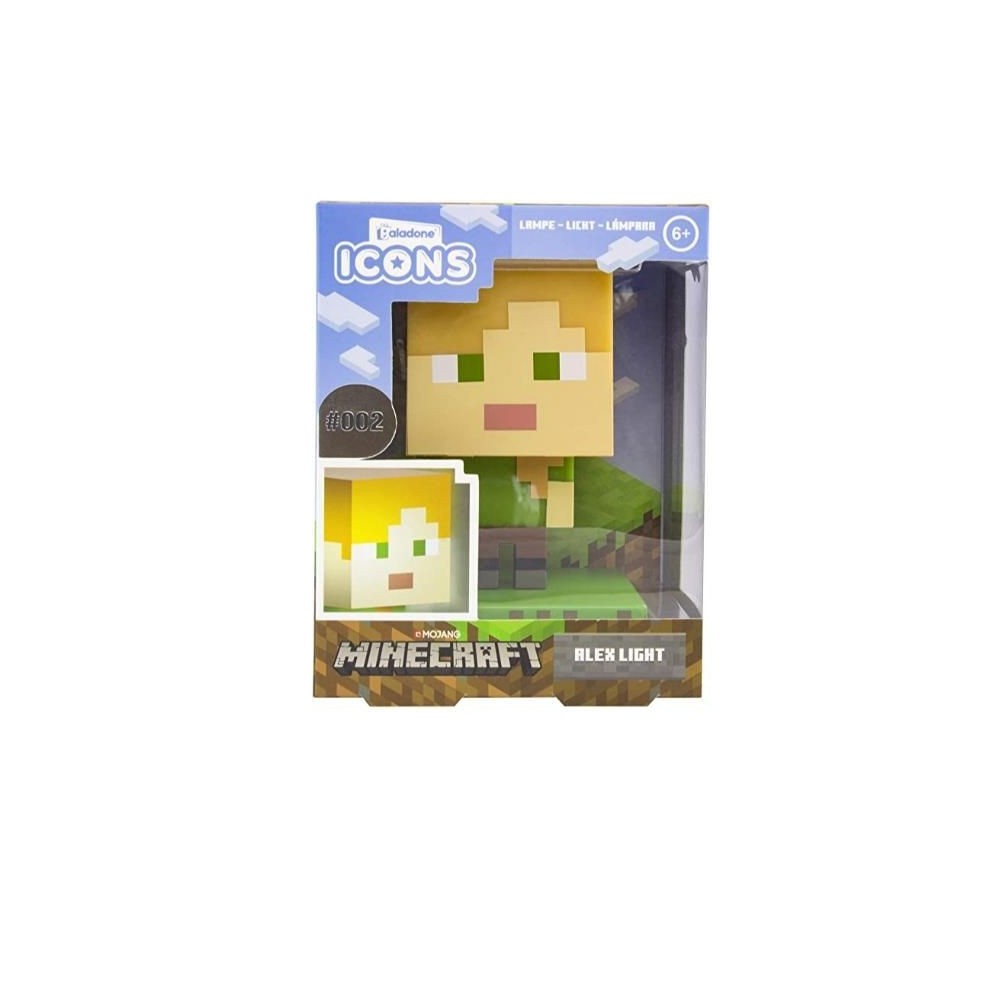 MINECRAFT 3D LAMP ICON ALEX LIGHT 10CM LAMPADA FIGURE PALADONE PRODUCTS