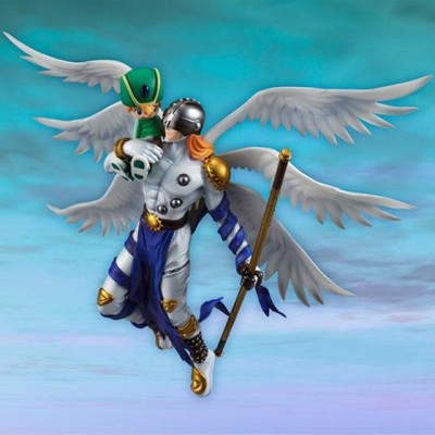 MEGAHOUSE DIGIMON ADVENTURE ANGEMON AND TAKAISHI TAKERU GEM STATUE FIGURE
