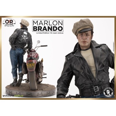 INFINITE STATUE MARLON BRANDO WITH BIKE STATUE 1/6 OLD AND RARE RESIN FIGURE