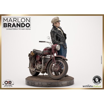 INFINITE STATUE MARLON BRANDO WITH BIKE STATUE 1/6 OLD AND RARE RESIN FIGURE