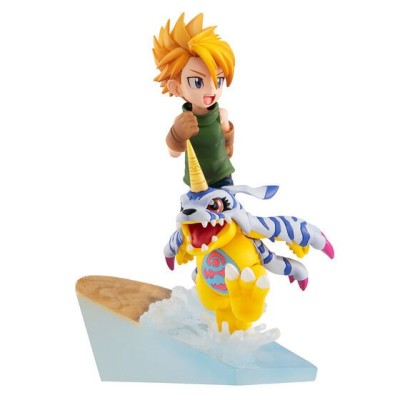 DIGIMON ADVENTURE YAMATO ISHIDA AND GABUMON GEM STATUA FIGURE MEGAHOUSE
