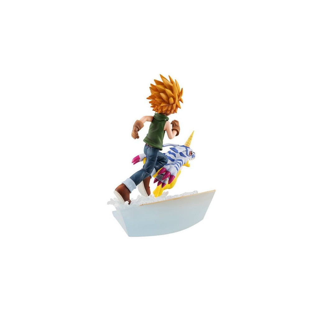 MEGAHOUSE DIGIMON ADVENTURE YAMATO ISHIDA AND GABUMON GEM STATUE FIGURE