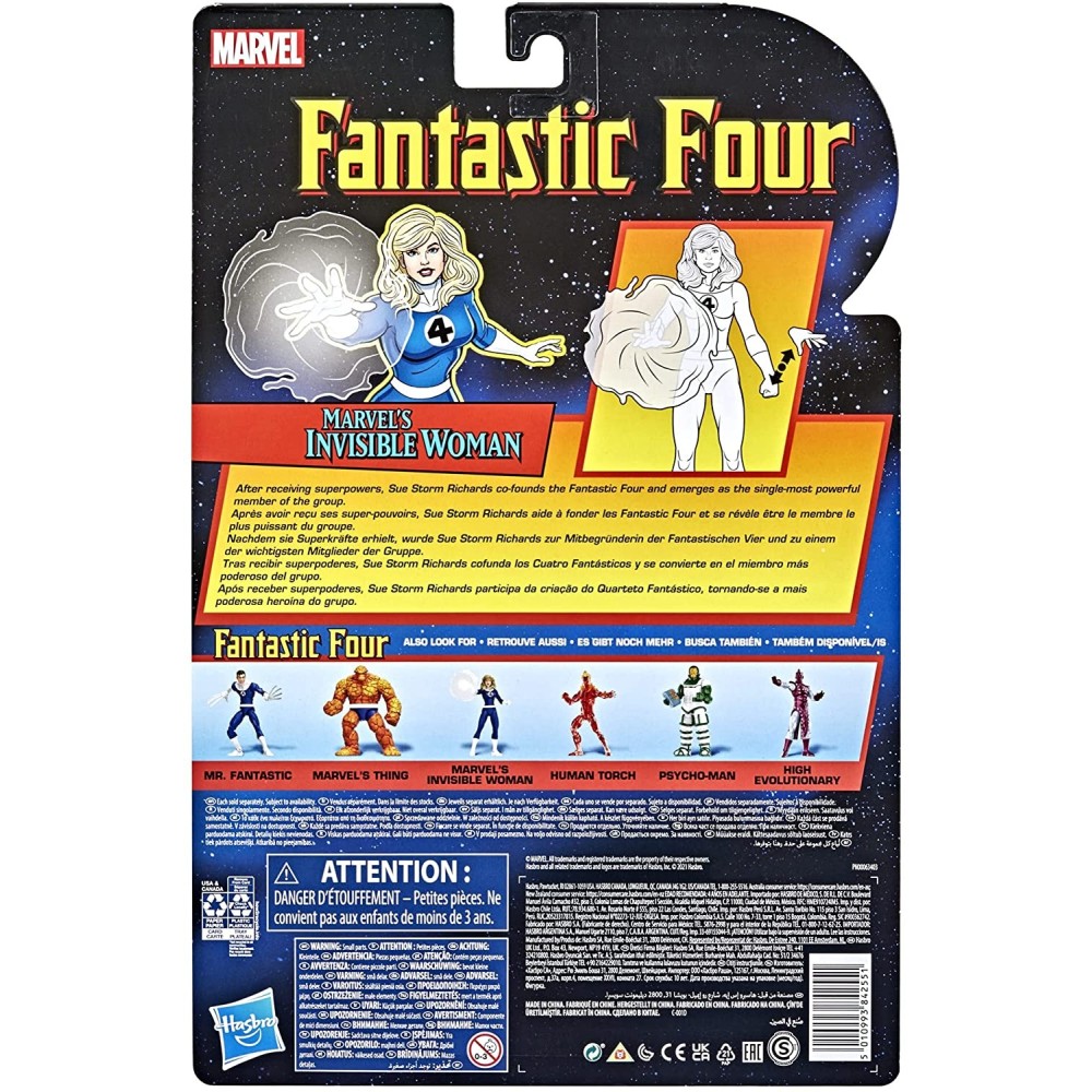 HASBRO MARVEL LEGENDS FANTASTIC FOUR THE INVISIBLE WOMAN ACTION FIGURE