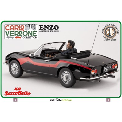 INFINITE STATUE UN SACCO BELLO ENZO SU FIAT DINO SPIDER 1/18 SCALE FIGURE REPLICA