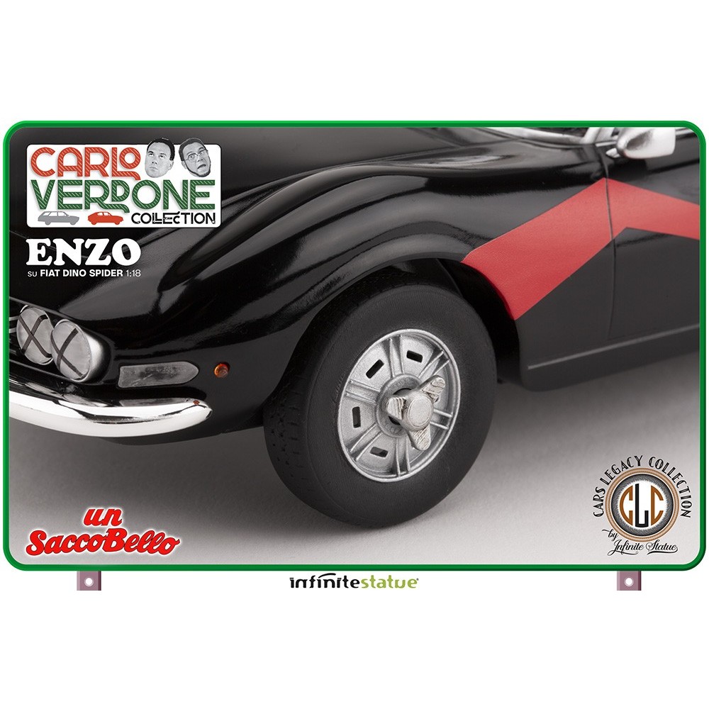 INFINITE STATUE UN SACCO BELLO ENZO SU FIAT DINO SPIDER 1/18 SCALE FIGURE REPLICA
