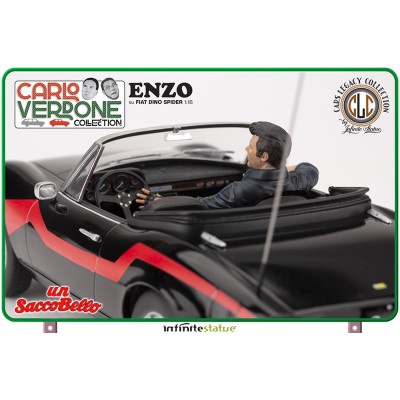 INFINITE STATUE UN SACCO BELLO ENZO SU FIAT DINO SPIDER 1/18 SCALE FIGURE REPLICA