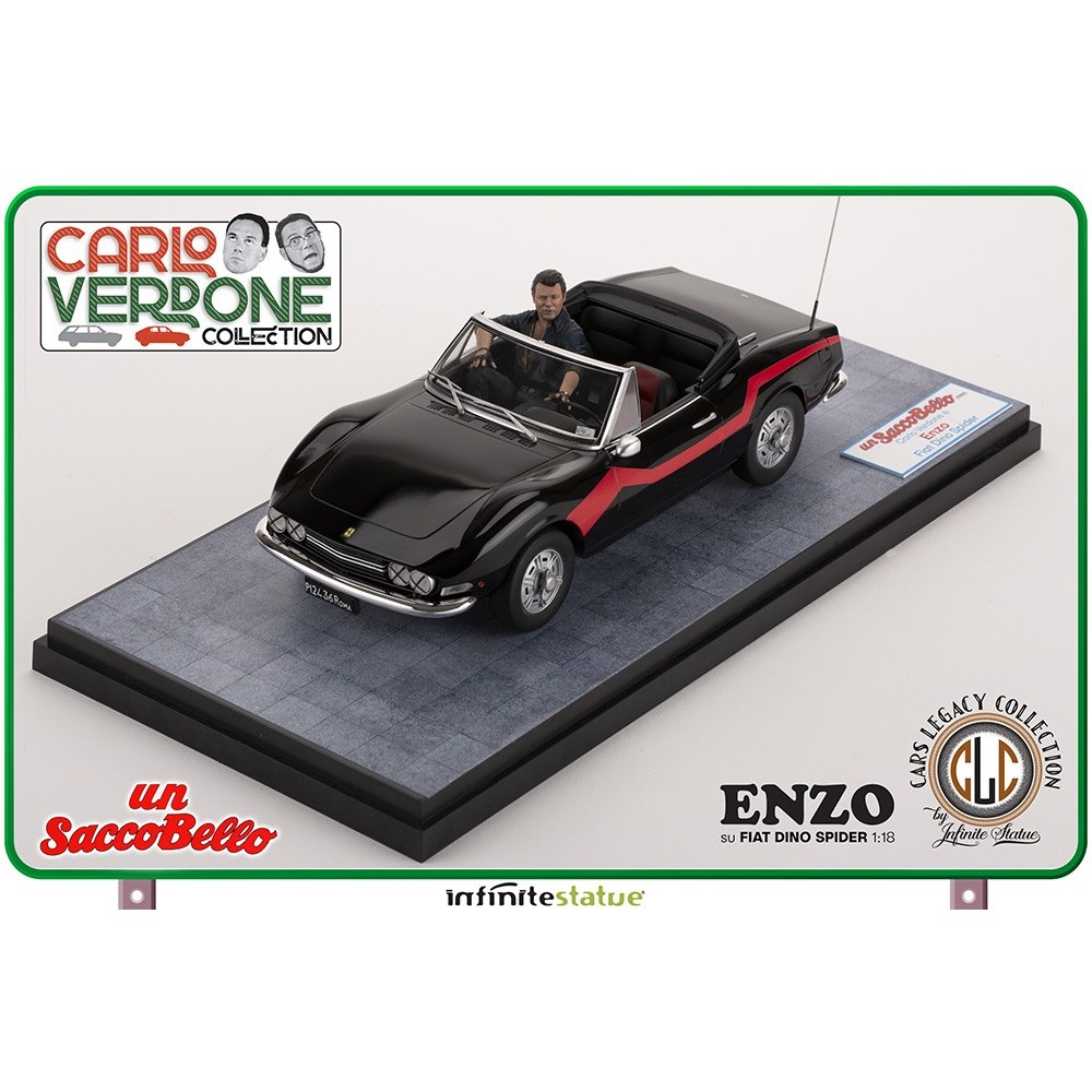 INFINITE STATUE UN SACCO BELLO ENZO SU FIAT DINO SPIDER 1/18 SCALE FIGURE REPLICA
