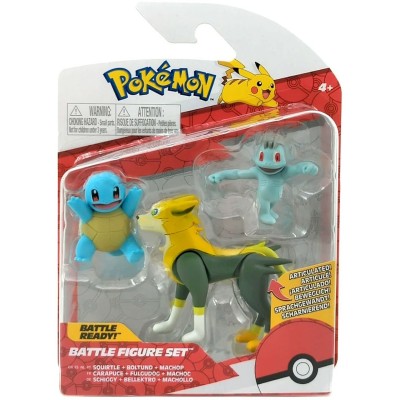 POKEMON BATTLE FIGURE SET SQUIRTLE BOLTUND MACHOP FIGURES BOTI