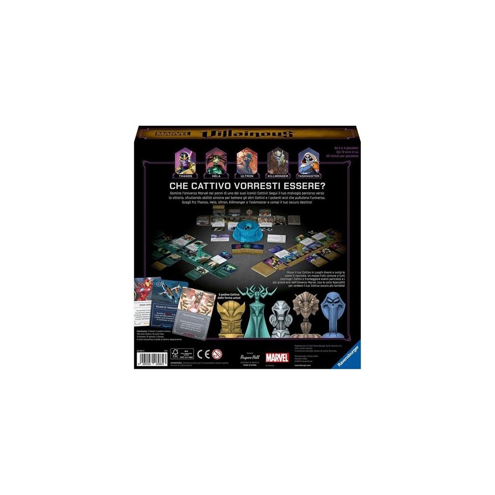 RAVENSBURGER MARVEL VILLAINOUS INFINITE POWER - GIOCO DA TAVOLO BOARDGAME