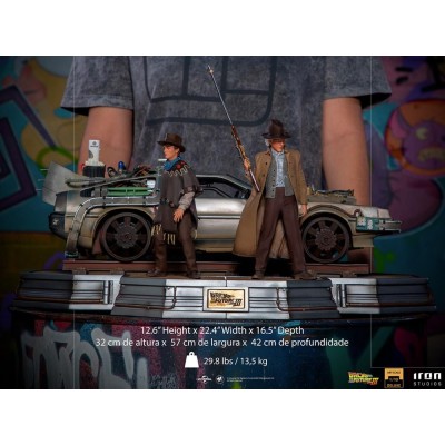 IRON STUDIOS BACK TO THE FUTURE III COMPLETE SET BDS ART SCALE DELUXE 1/10 STATUE FIGURE