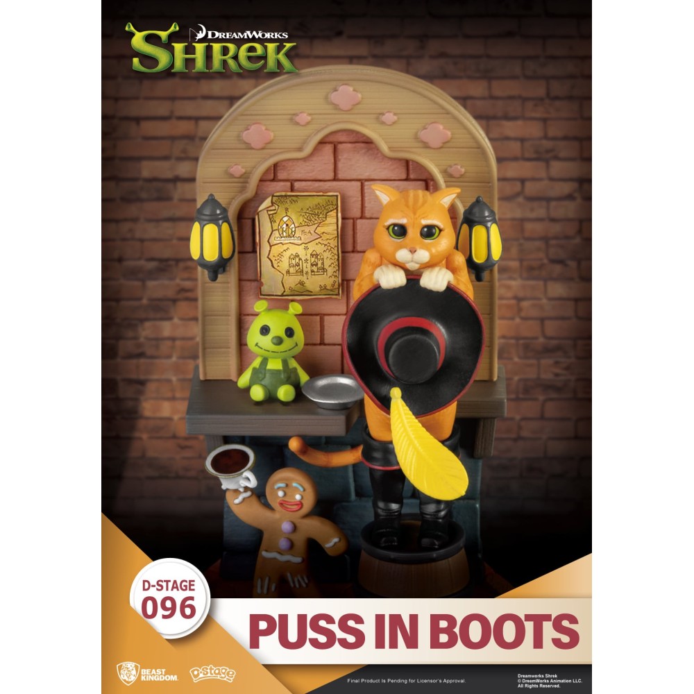 BEAST KINGDOM D-STAGE SHREK PUSS IN BOOTS STATUE FIGURE DIORAMA