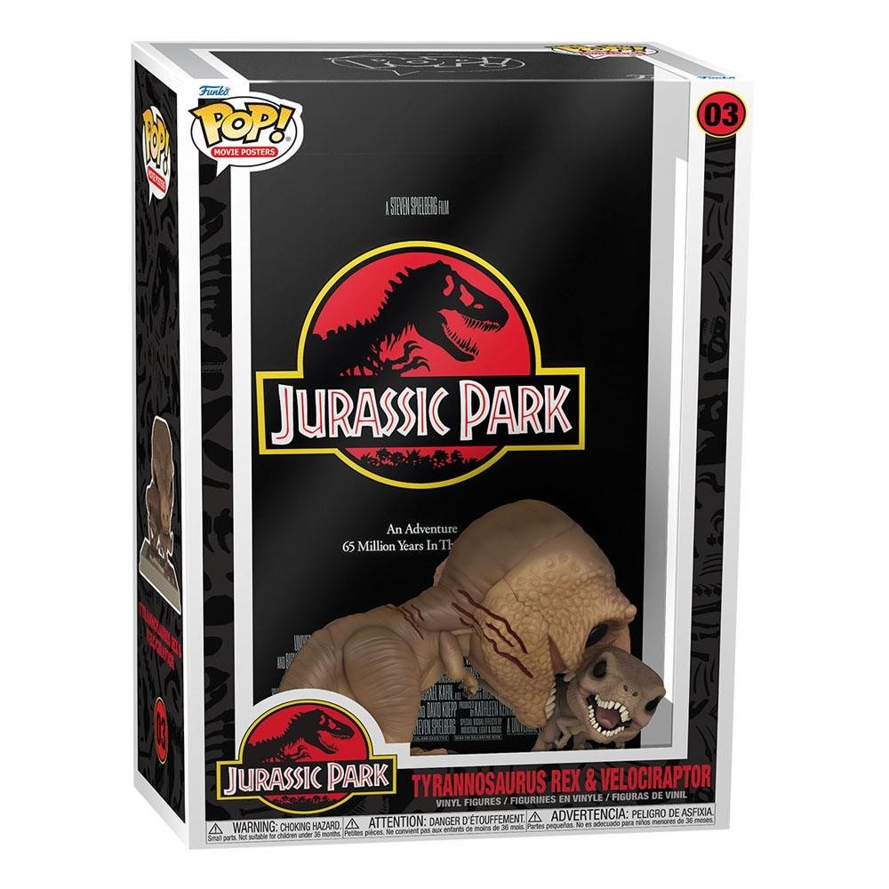 FUNKO JURASSIC PARK FUNKO POP! MOVIE POSTER TYRANNOSAURUS REX & VELOCIRAPTOR BOBBLE HEAD