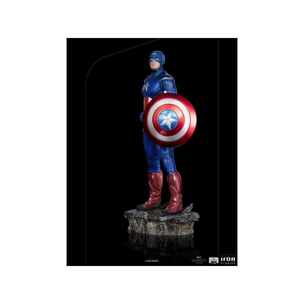 IRON STUDIOS THE INFINITY SAGA CAPTAIN AMERICA BATTLE OF NY BDS ART SCALE 1/10 STATUE FIGURE