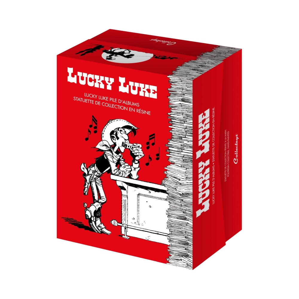 PLASTOY LUCKY LUKE PILE OF COMICS 30CM STATUE RESIN FIGURE