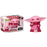 FUNKO POP! VALENTINE STAR WARS THE MANDALORIAN GROGU WITH COOKIES BOBBLE HEAD KNOCKER FIGURE FUNKO