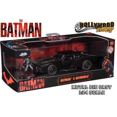 THE BATMAN - BATMAN AND BATMOBILE DIE CAST 1/24 MODEL JADA TOYS