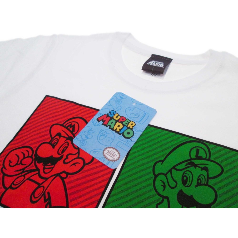 MAGLIA T SHIRT NINTENDO SUPER MARIO PERSONAGGI CERCHI