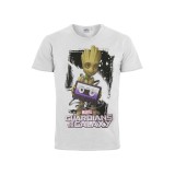 T SHIRT GUARDIANS OF THE GALAXY GROOT WHITE
