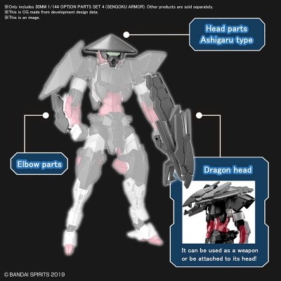 BANDAI 30MM OPTION PARTS SET 4 SENGOKU ARMOR 1/144 MODEL KIT