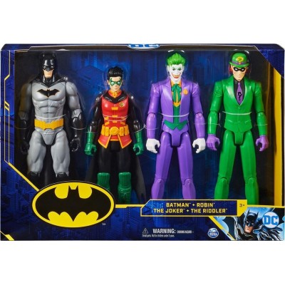 BATMAN ROBIN THE JOKER THE RIDDLER 30CM ACTION FIGURES SPIN MASTER