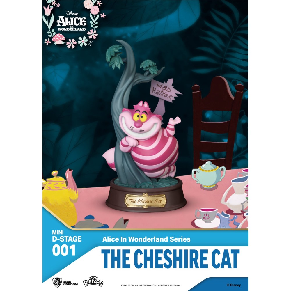MINI D-STAGE ALICE IN WONDERLAND THE CHESHIRE CAT STATUA FIGURE BEAST KINGDOM