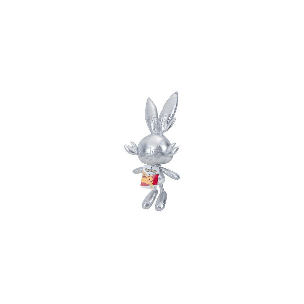 BOTI POKEMON SCORBUNNY SILVER VERSION 20CM PLUSH FIGURE