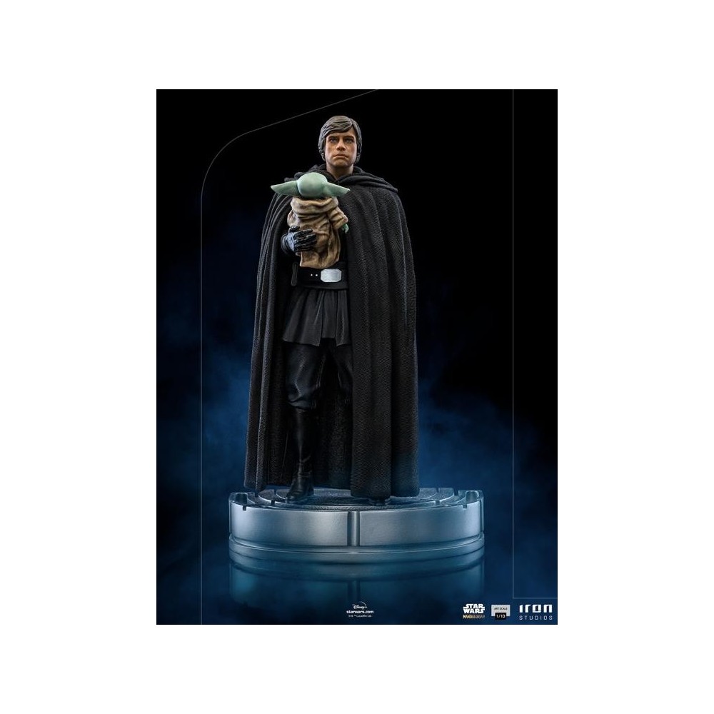 IRON STUDIOS STAR WARS THE MANDALORIAN LUKE SKYWALKER AND GROGU BDS ART SCALE 1/10 STATUE FIGURE