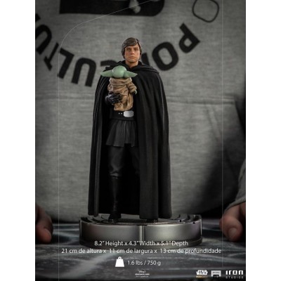 STAR WARS THE MANDALORIAN LUKE SKYWALKER AND GROGU BDS ART SCALE 1/10 STATUA FIGURE IRON STUDIOS