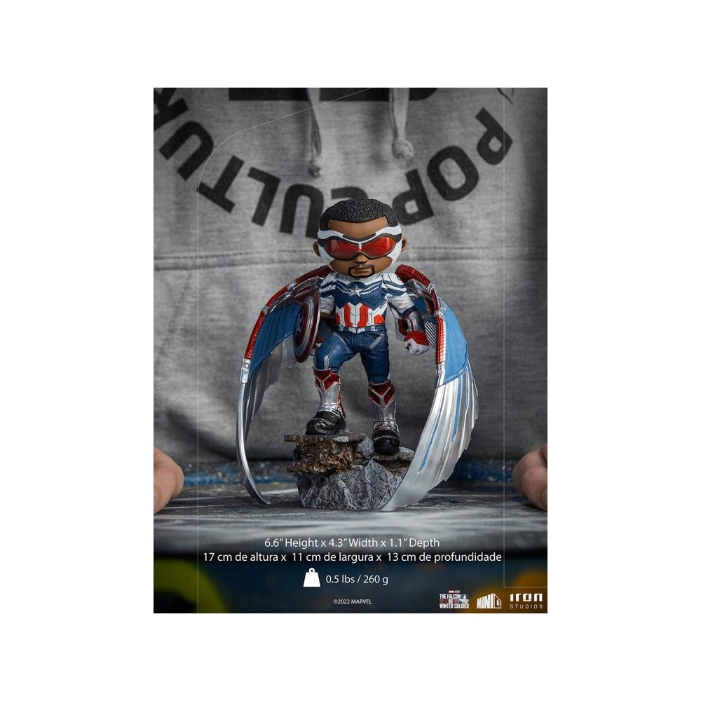 CAPTAIN AMERICA FALCON SAM WILSON MINICO FIGURE STATUA IRON STUDIOS