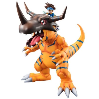 DIGIMON ADVENTURE GREYMON AND TAICHI GEM STATUA 25CM FIGURE MEGAHOUSE