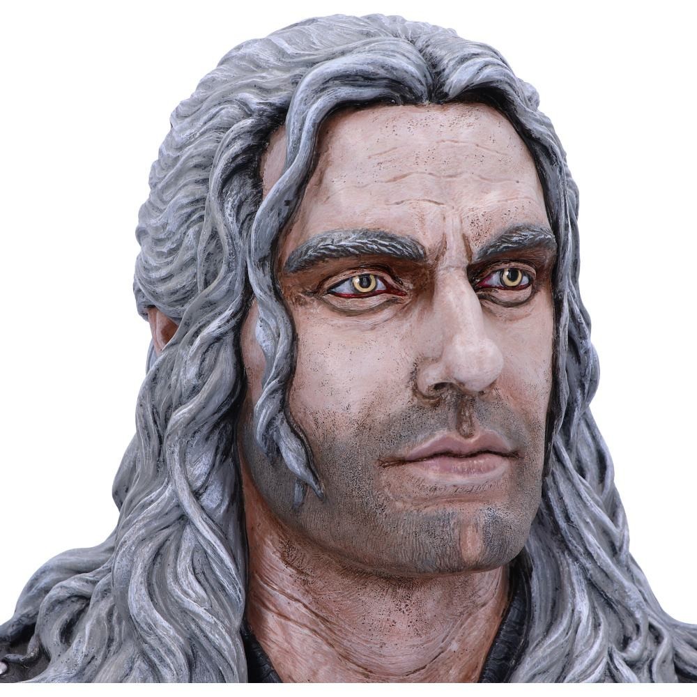 THE WITCHER GERALT OF RIVIA BUSTO STATUA RESINA 40CM FIGURE NEMESIS NOW