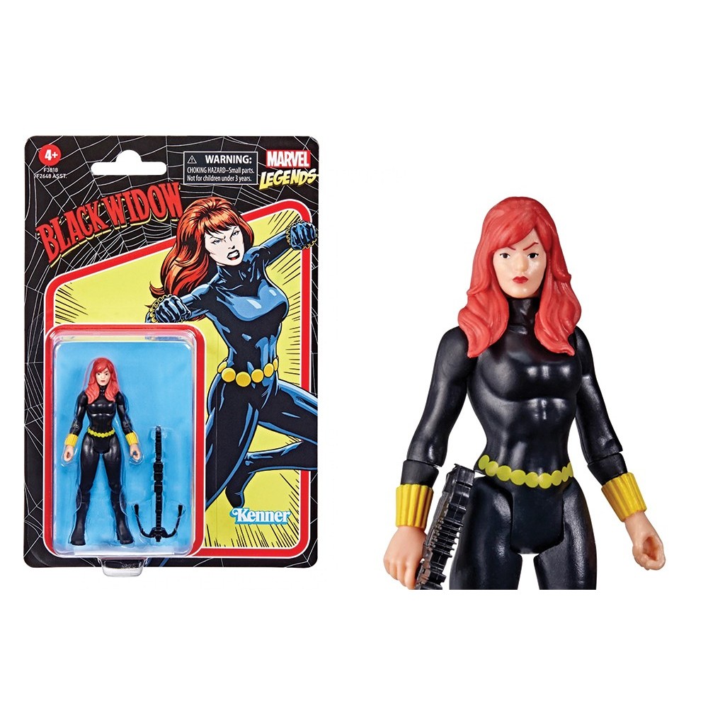 HASBRO MARVEL LEGENDS RETRO COLLECTION BLACK WIDOW ACTION FIGURE
