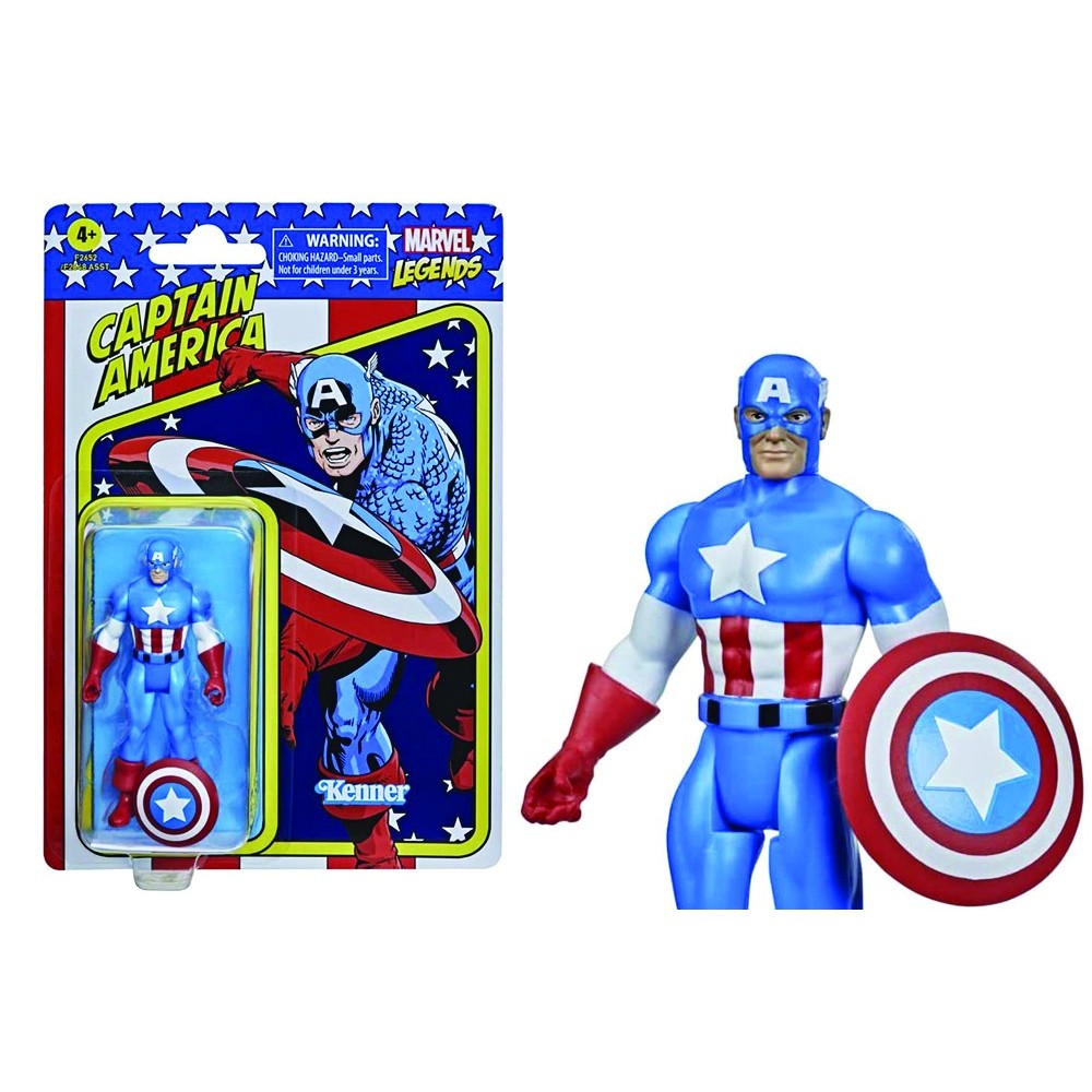 MARVEL LEGENDS RETRO COLLECTION CAPTAIN AMERICA ACTION FIGURE HASBRO