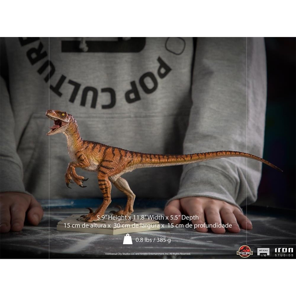 IRON STUDIOS JURASSIC PARK THE LOST WORLD VELOCIRAPTOR ART SCALE 1/10 STATUE FIGURE