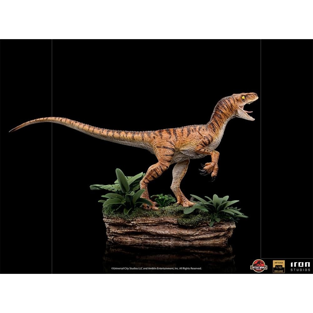 JURASSIC PARK THE LOST WORLD VELOCIRAPTOR ART SCALE DELUXE 1/10 STATUA FIGURE IRON STUDIOS
