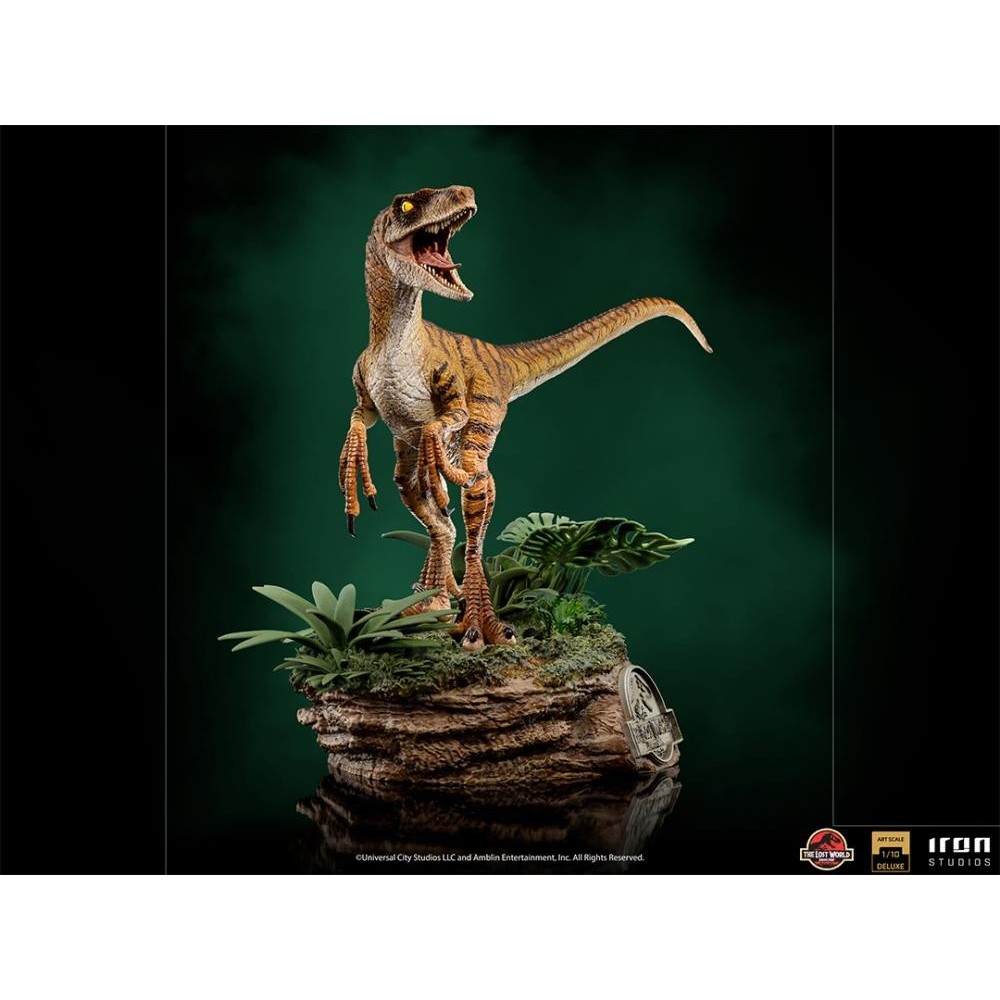 IRON STUDIOS JURASSIC PARK THE LOST WORLD VELOCIRAPTOR ART SCALE DELUXE 1/10 STATUE FIGURE
